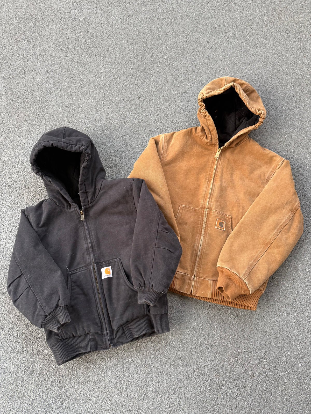 Vintage 90s Carhartt Kids Black Hooded Jacket