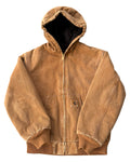 Vintage 90s Carhartt Kids Tan Hooded Jacket