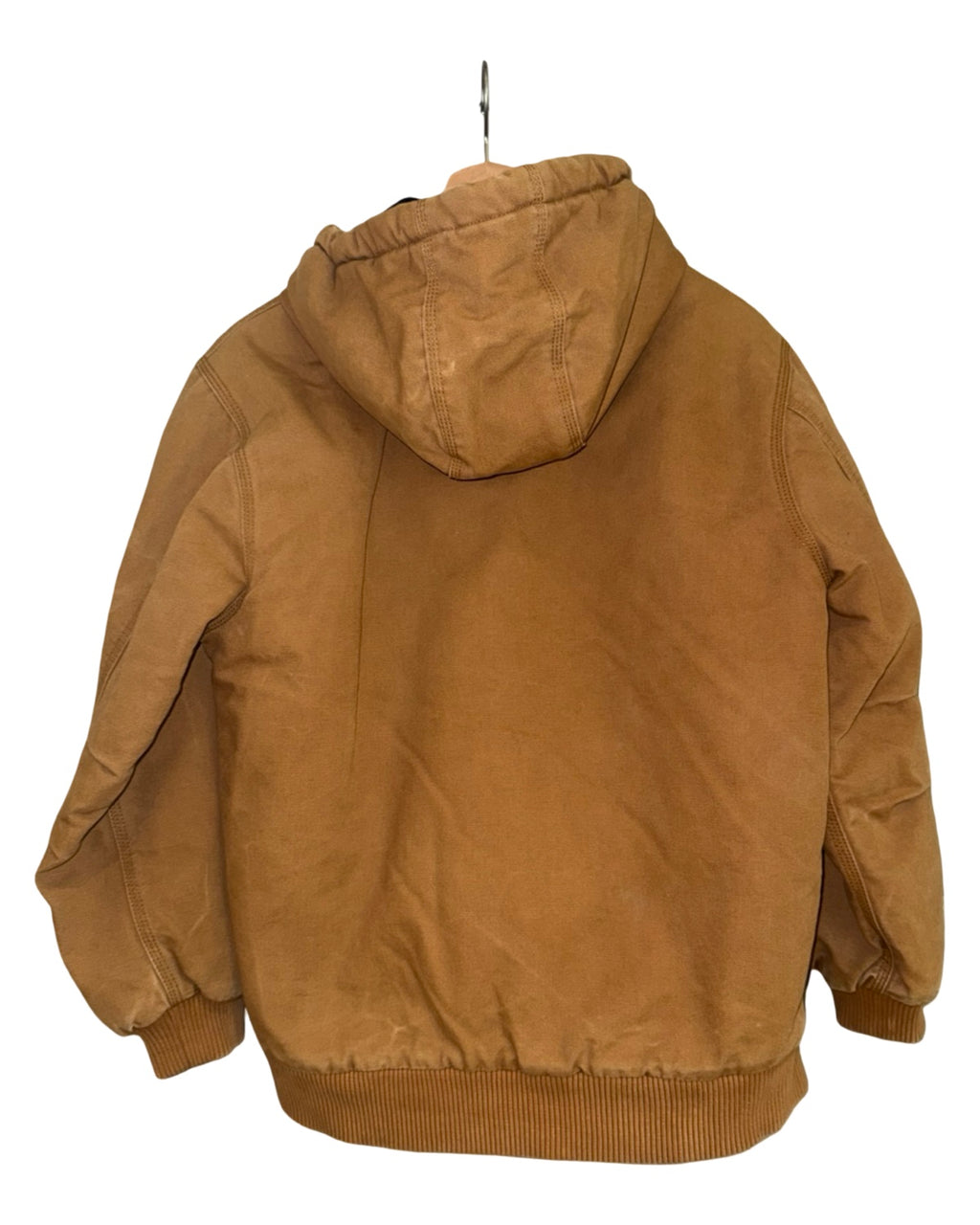 Vintage 90s Carhartt Kids Tan Hooded Jacket