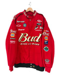 Vintage 90s NASCAR Budweiser Jeff Hamilton Racing Jacket