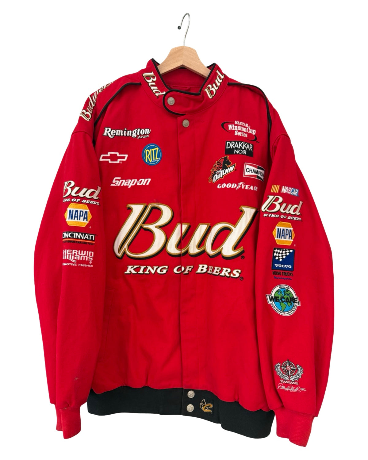 Vintage 90s NASCAR Budweiser Jeff Hamilton Racing Jacket