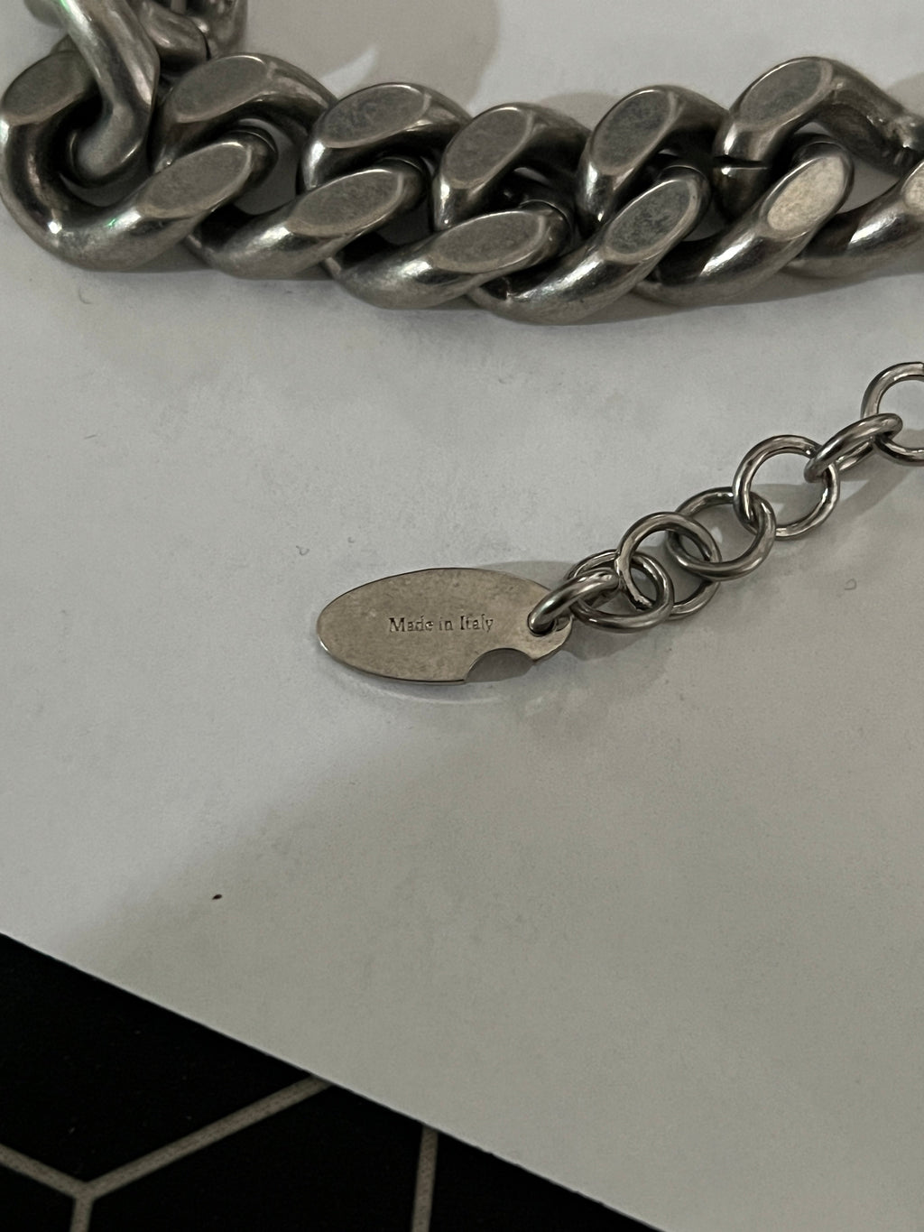 Archive FW/22 Off-White Silver-Tone Chain Necklace KIF Vintage