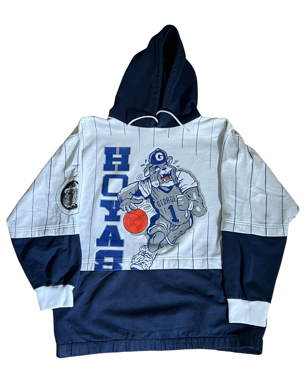 Vintage 90s Georgetown Hoyas Hooded Crewneck KIF Vintage