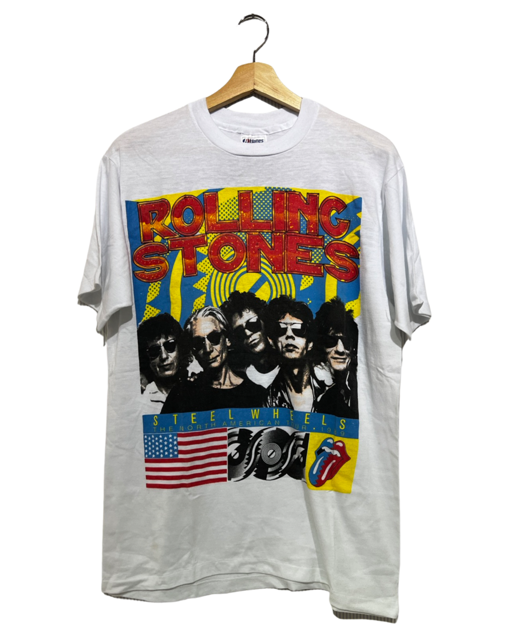 Vintage Rare 1989 The Rolling Stones Steel Wheels Tour Tee KIF Vintage