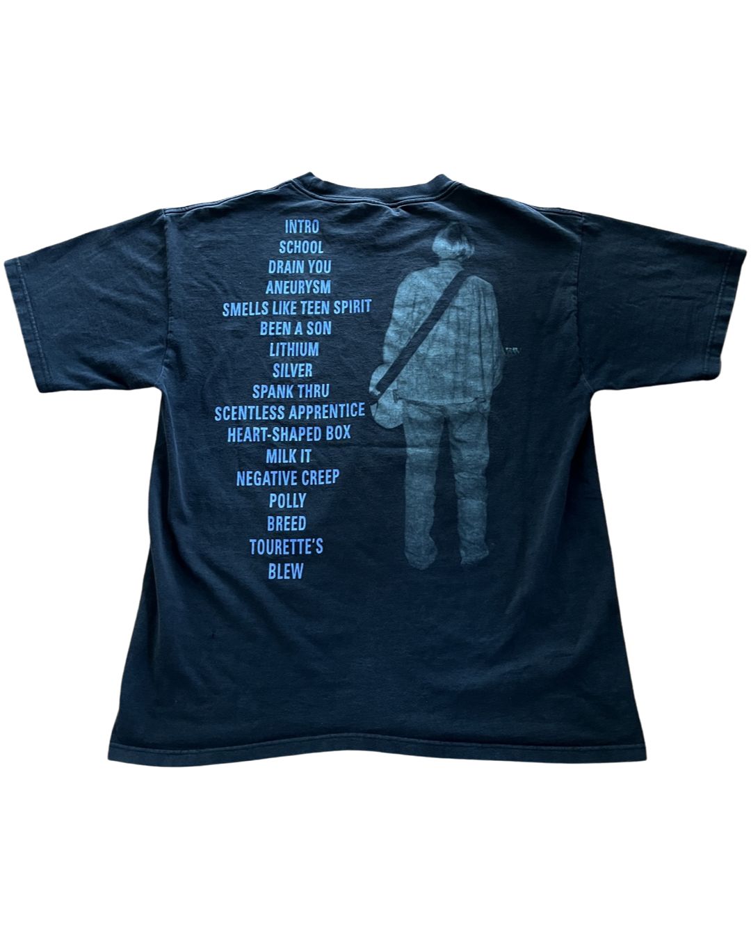 Vintage 1994 Nirvana Kurt Cobain Memorial Setlist Tee KIF Vintage