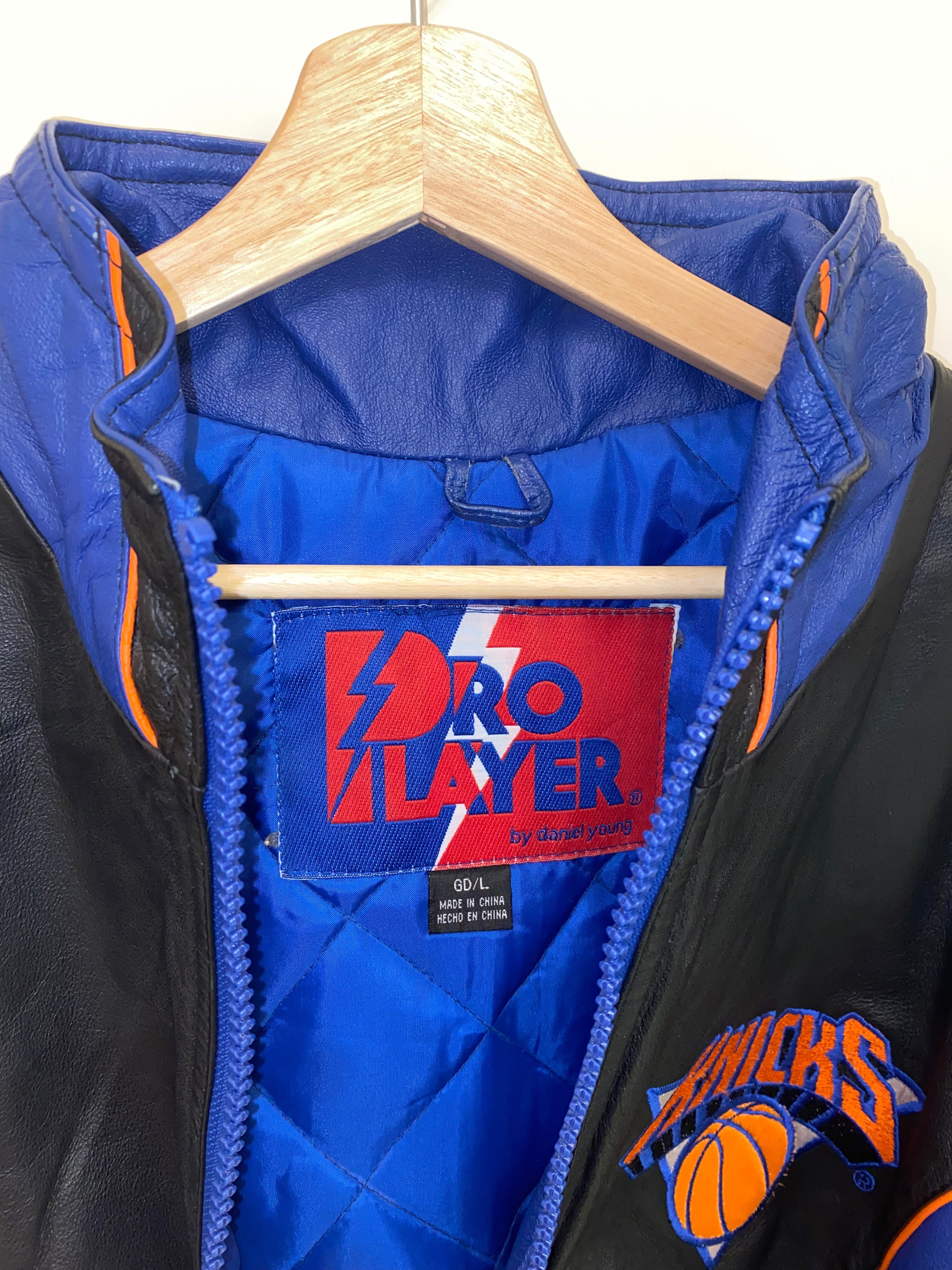 Vintage 90s Deadstock New York Knicks Pro Player Leather Jacket KIF Vintage