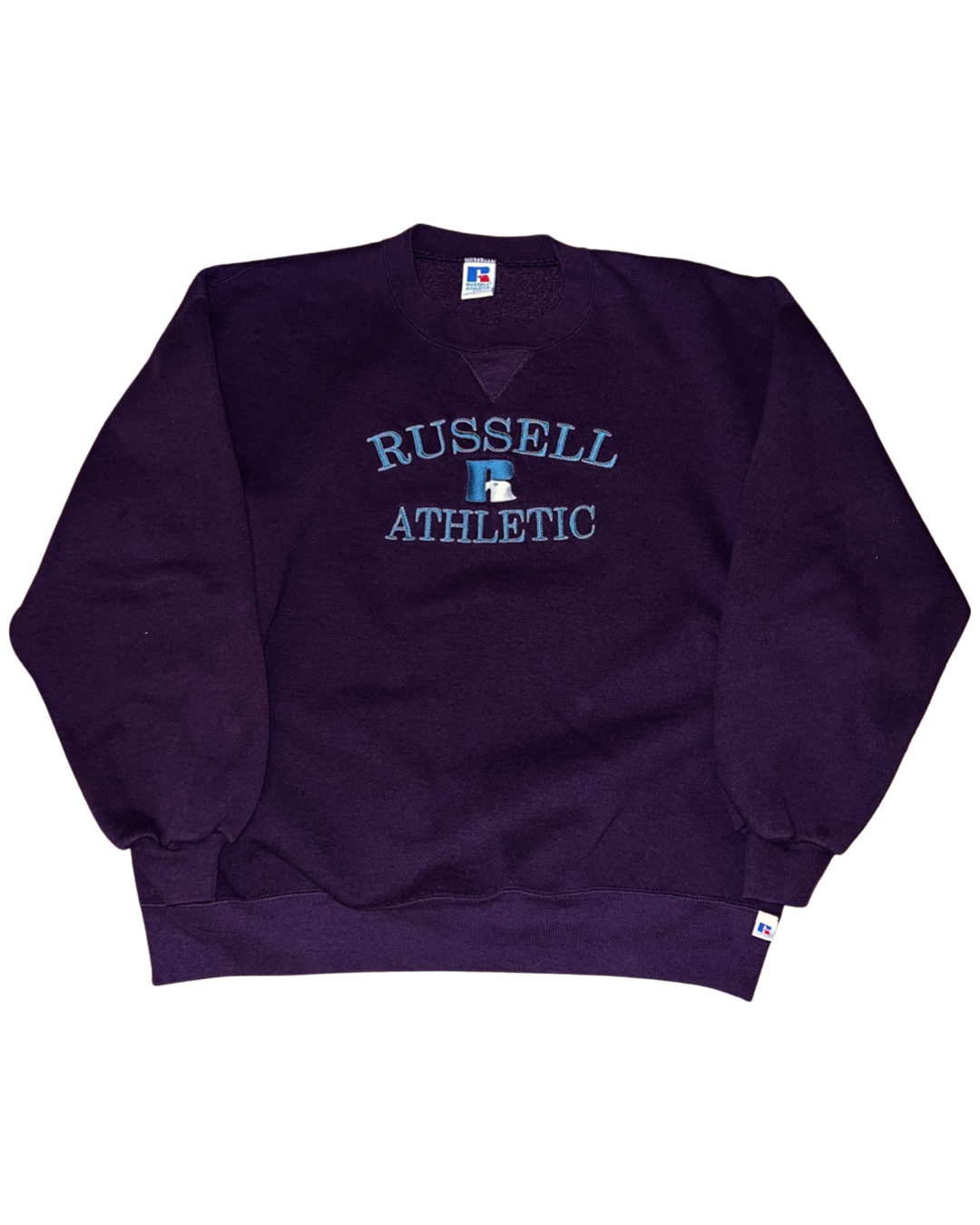 Vintage 90s Russell Athletics Purple Embroidered Crewneck KIF Vintage