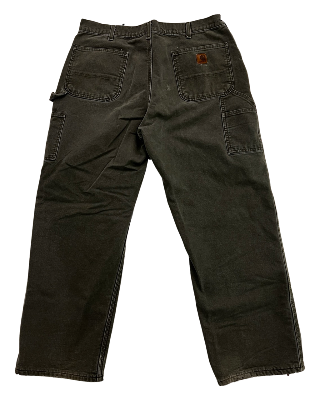 38 x 30 Vintage Carhartt Olive Flannel Lined Pants KIF Vintage