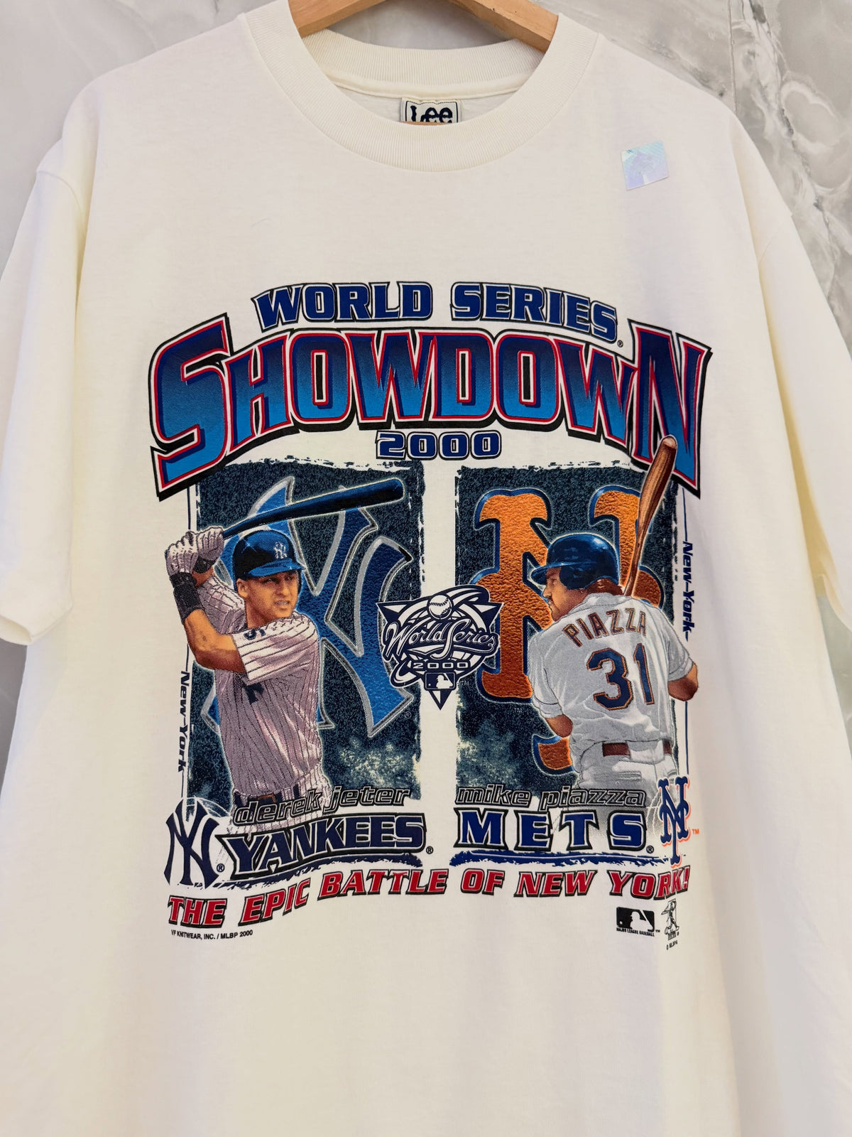 Vintage DS 2000 New York Subway Series Showdown Yankees Mets Players Tee
