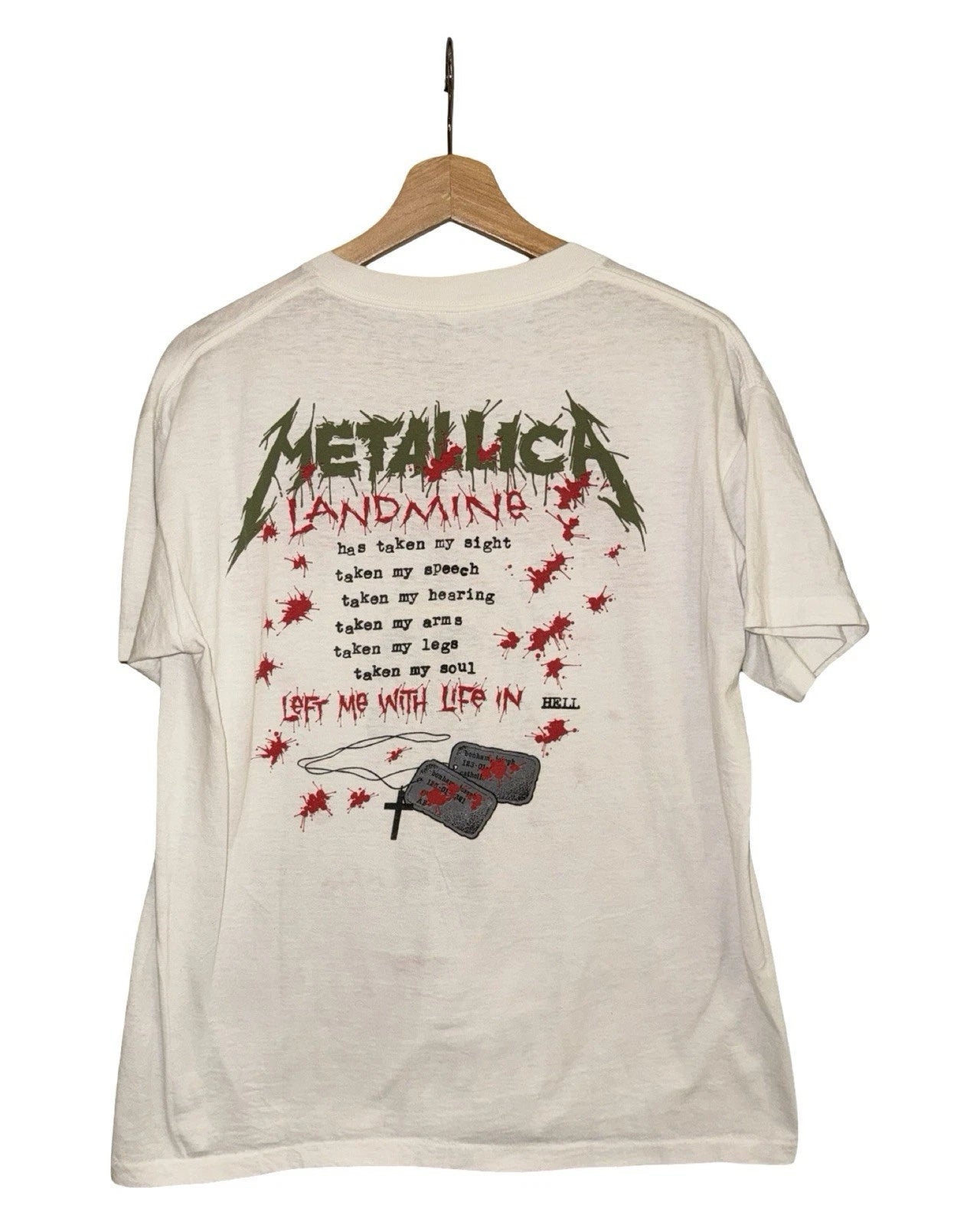 Vintage 1989 Metallica Pushead Landmine Tour Tee KIF Vintage