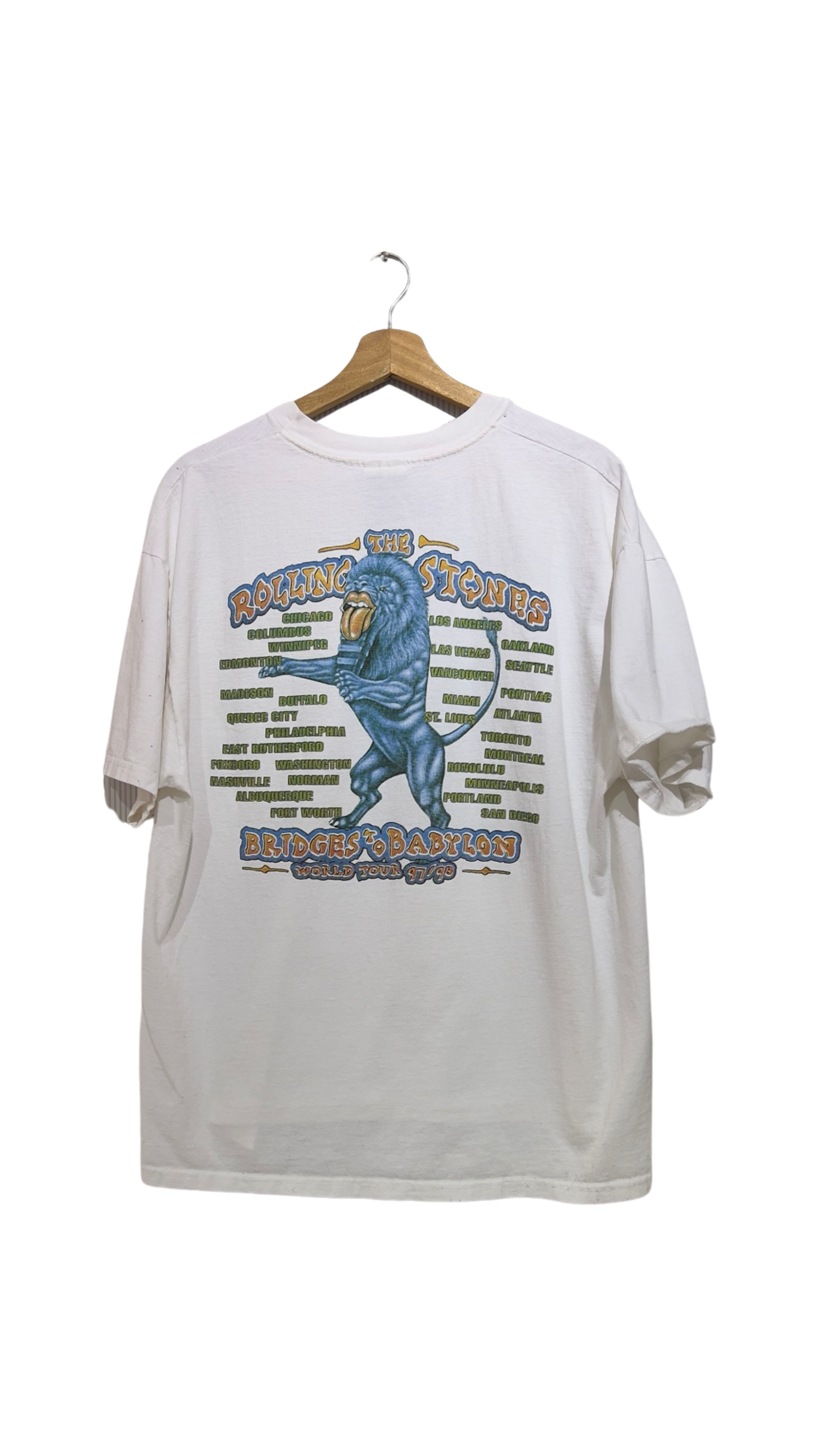Vintage 1995 Rolling Stones Bridges To Babylon Tour Tee KIF Vintage