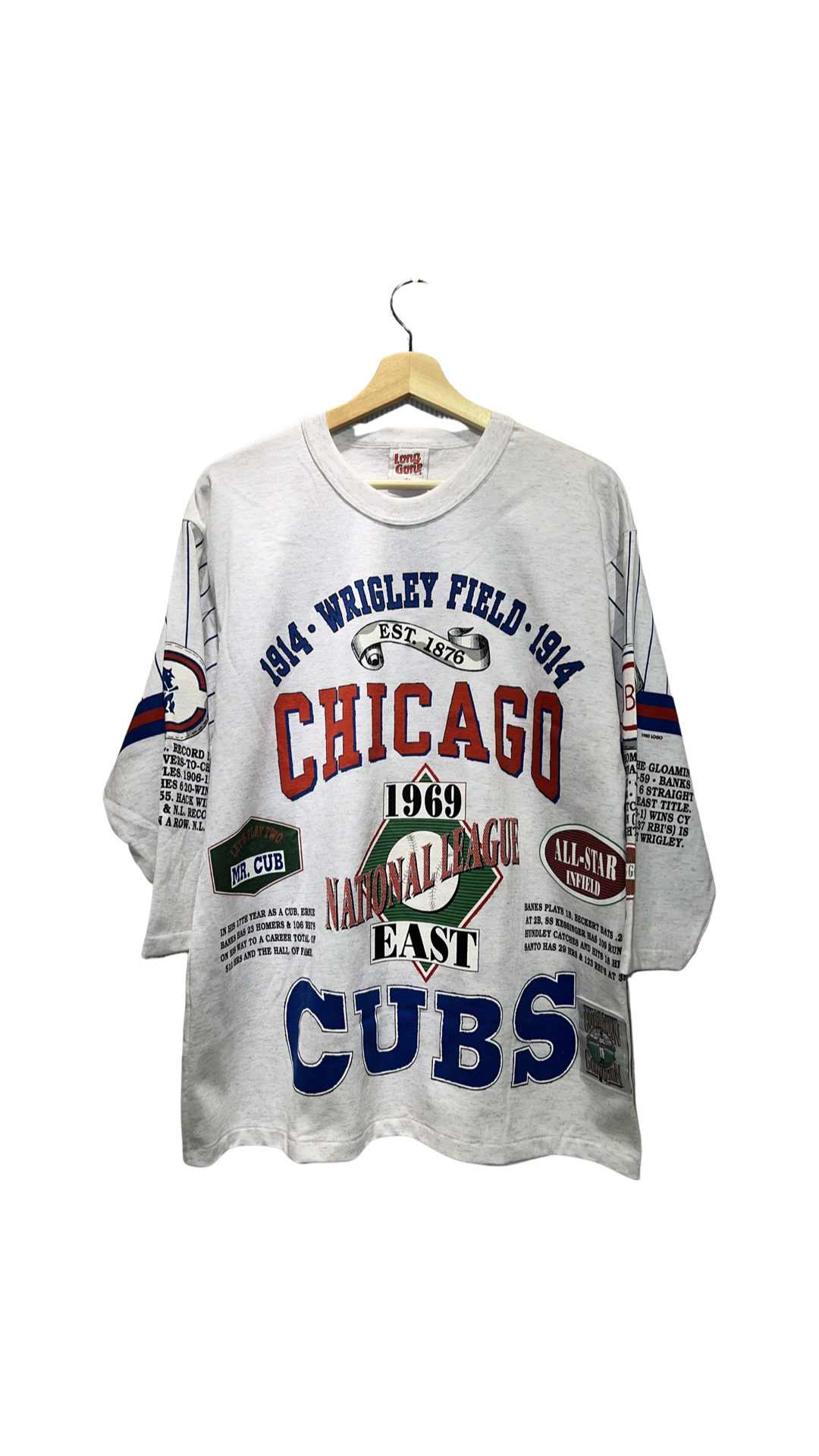 Vintage DS 1992 Chicago Cubs Legacy 1/2 Sleeve Tee KIF Vintage