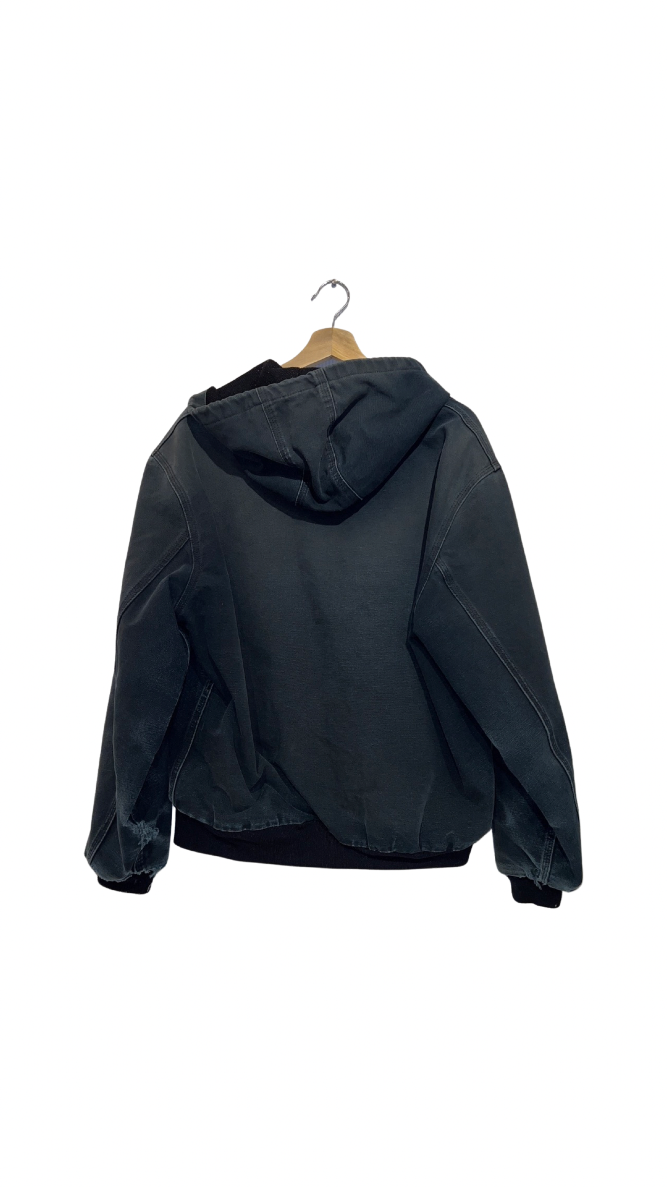 Vintage 90s Carhartt Distressed Black Hooded Jacket KIF Vintage